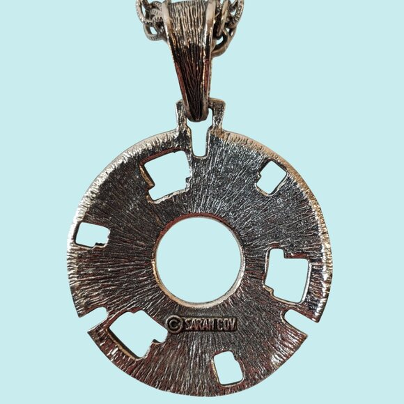 Sarah Coventry Silver Tone Pendant Necklace 22" Chain - Picture 3 of 8